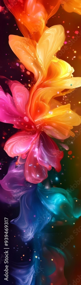 A vibrant swirl of colors blending beautifully, creating an artistic floral pattern that captures imagination and creativity. A vibrant swirl of colors blending beautifully, creating an artistic floral pattern that captures imagination and creativity.