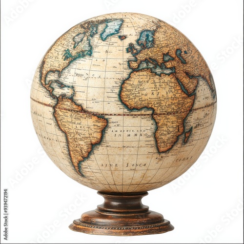 Vintage World Globe on Stand 