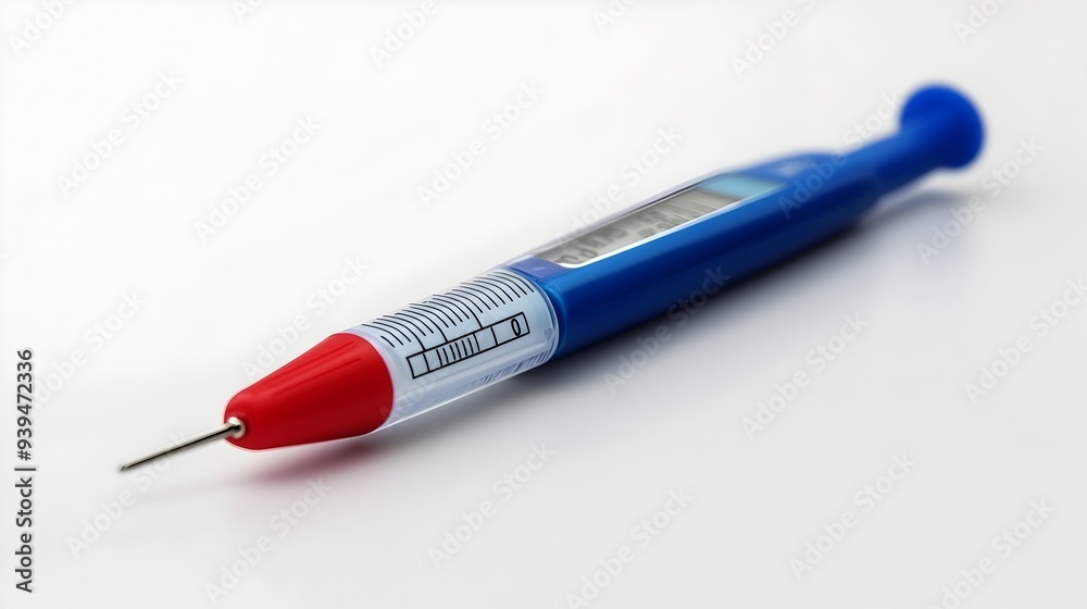 Closeup of a digital thermometer displaying a precise temperature reading isolated on a clean white background with ample copy space for health related information or messaging Closeup of a digital thermometer displaying a precise temperature reading isolated on a clean white background with ample copy space for health related information or messaging