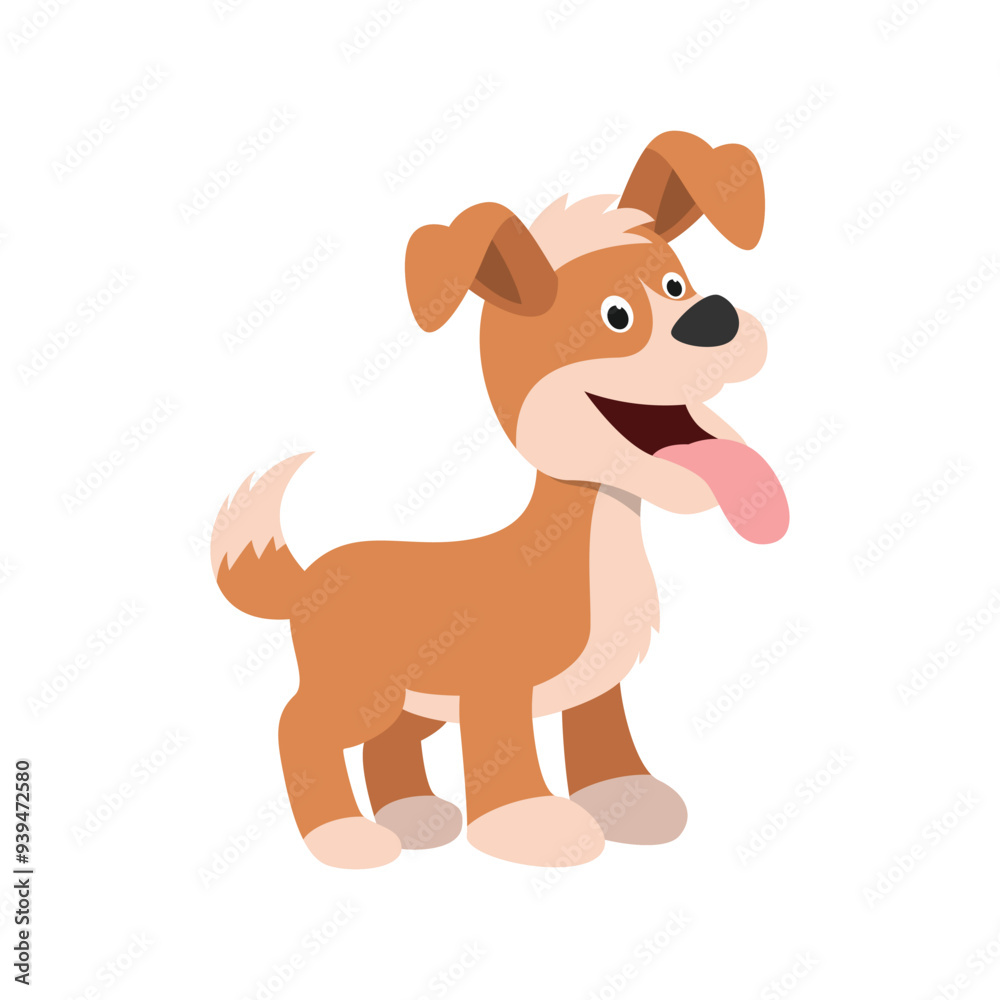 Obraz premium Cute Dog Vector Illustration for Pet Lovers