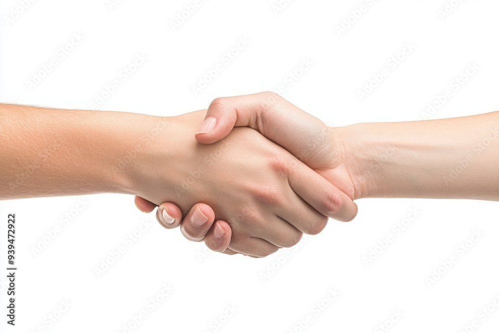 Handshake symbolizing agreement and cooperation Handshake symbolizing agreement and cooperation