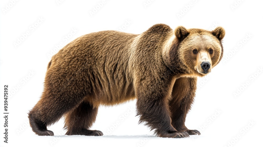 Fototapeta premium Brown Bear Isolated on a White Background