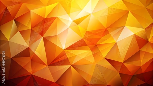 Abstract orange and yellow geometric background with polygonal shapes, warm color palette