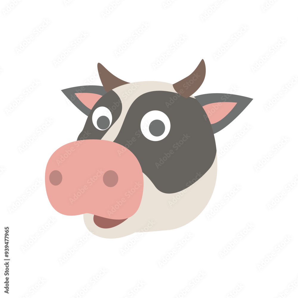 Stylized Cow Head Vector Graphic Design Stylized Cow Head Vector Graphic Design