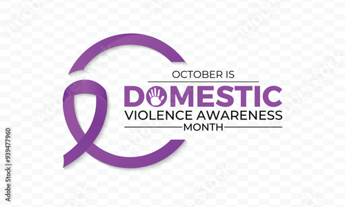 Domestic Violence Awareness Month. Banner poster, flyer and background design template. Vector illustration