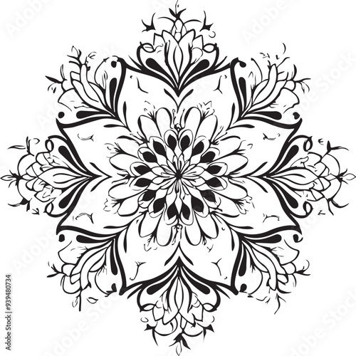 Mandala silhouette Illustration vector