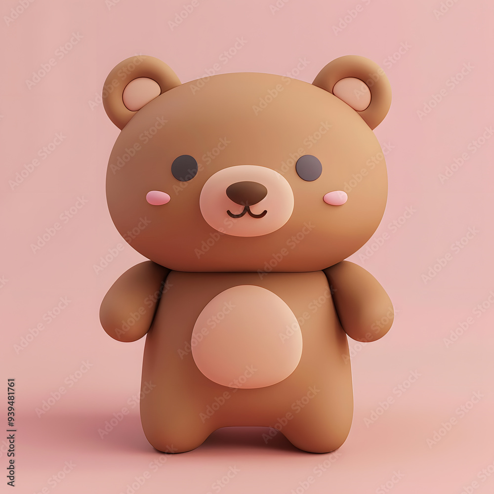 Obraz premium Bear cute adorable pastel color