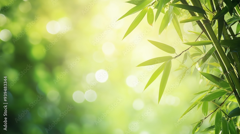 Relaxing lush green bamboo grove background. Relaxing lush green bamboo grove background.