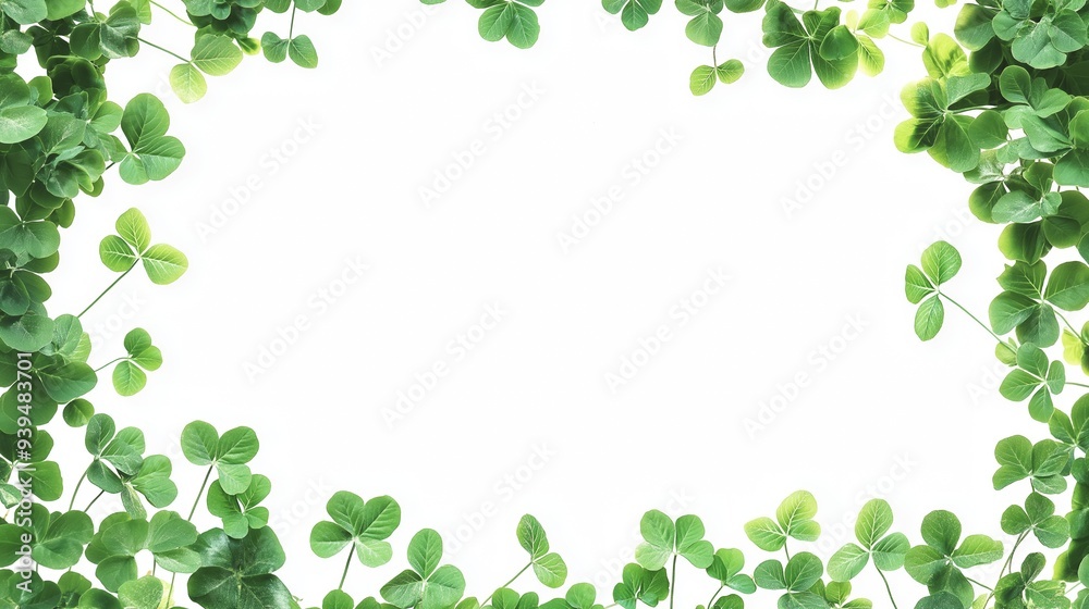 Clovers ephemera border backgrounds flower plant. Clovers ephemera border backgrounds flower plant.