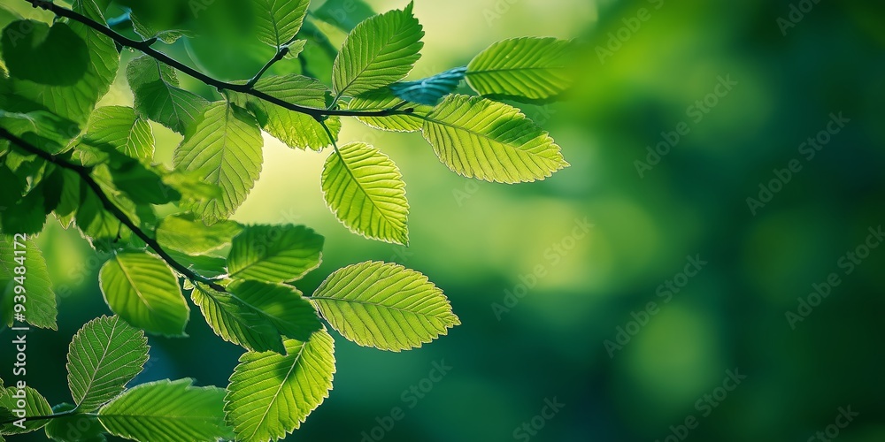 Fresh leaves on summer natural green background. Eco concept, copy space. Fresh leaves on summer natural green background. Eco concept, copy space.