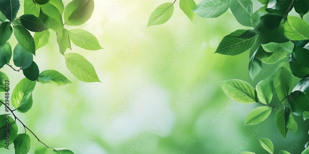 Fresh leaves on summer natural green background. Eco concept, copy space. Fresh leaves on summer natural green background. Eco concept, copy space.