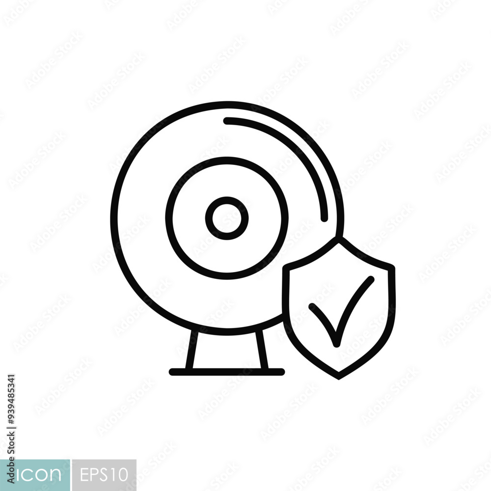 Home security camera vector icon. Cctv camera sign