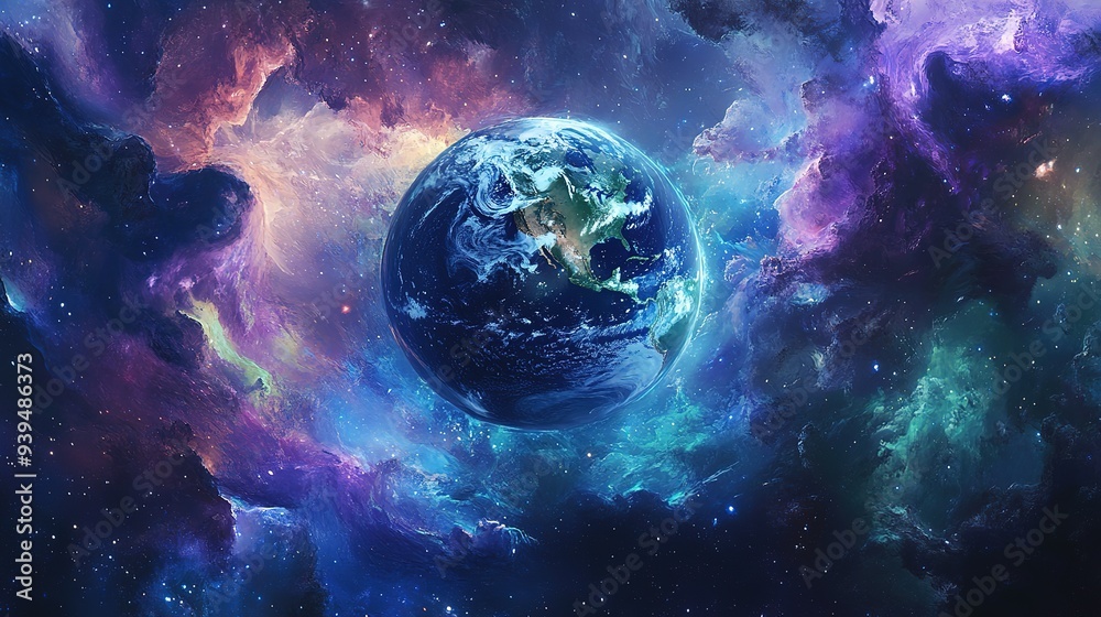 Fototapeta premium Planet earth in space