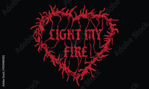 Fire heart graphic design for t shirt print, poster, sticker, background and other uses. Love you more, valentine day t shirt design.