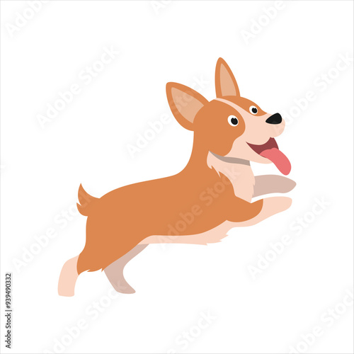 Cute Dog Vector Illustration in Cartoon Style