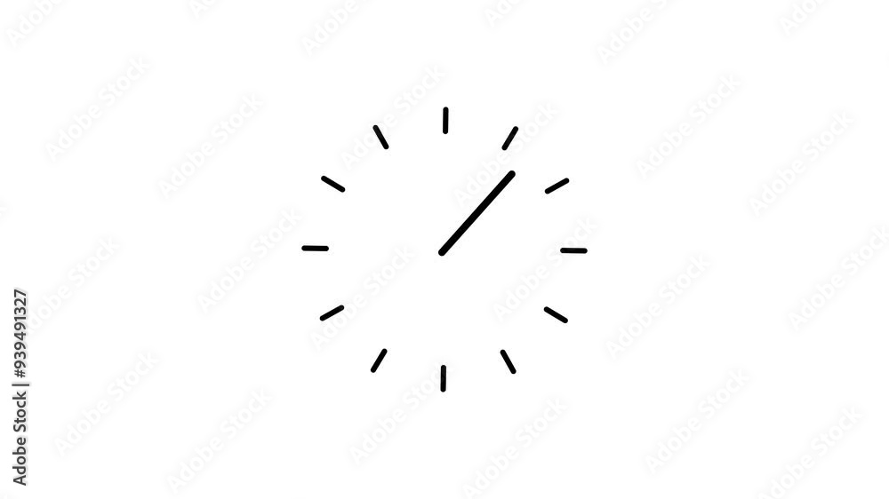 digital clock icon animation with withe background. wall clock icon, tecnology digital clock icon animation with withe background. wall clock icon, tecnology