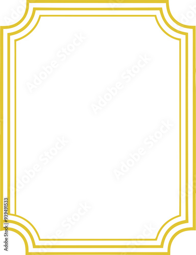 vintage gold luxury border frame with royalty ornaments vector illustrations on white background generated Ai