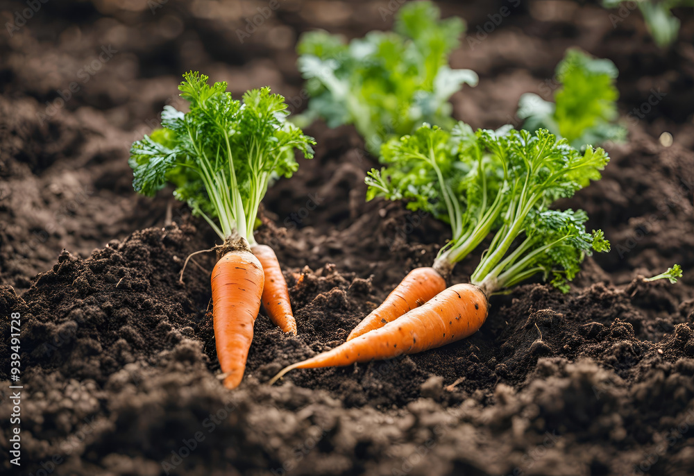 carrots in the garden