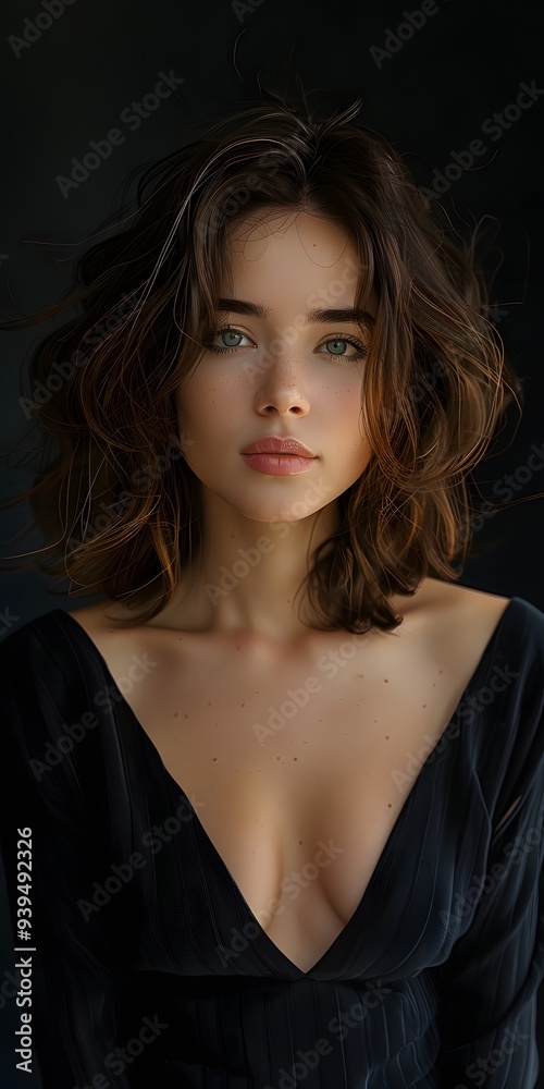 elegant model mid 20s minimalist portrait in the style elegant model mid 20s minimalist portrait in the style