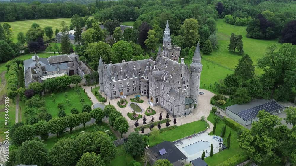 drone video Leignon castle belgium europe drone video Leignon castle belgium europe