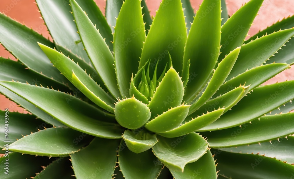 Close-Up of Aloe Vera Plant with Green Succulent Leaves Close-Up of Aloe Vera Plant with Green Succulent Leaves
