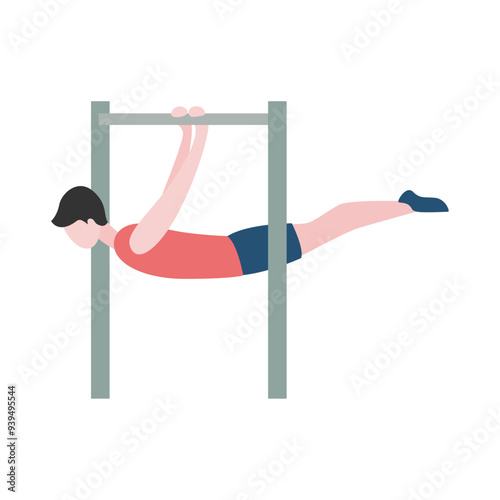 Calisthenics Workout Flat Design Illustration Concept
