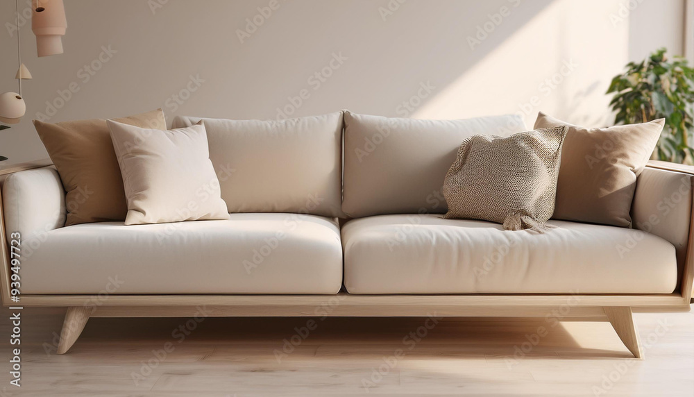 Warm and cozy sofa in earth tone colors. Warm and cozy sofa in earth tone colors.
