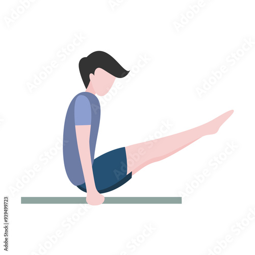 Calisthenics Workout Flat Design Illustration Concept