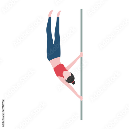 Calisthenics Workout Flat Design Illustration Concept