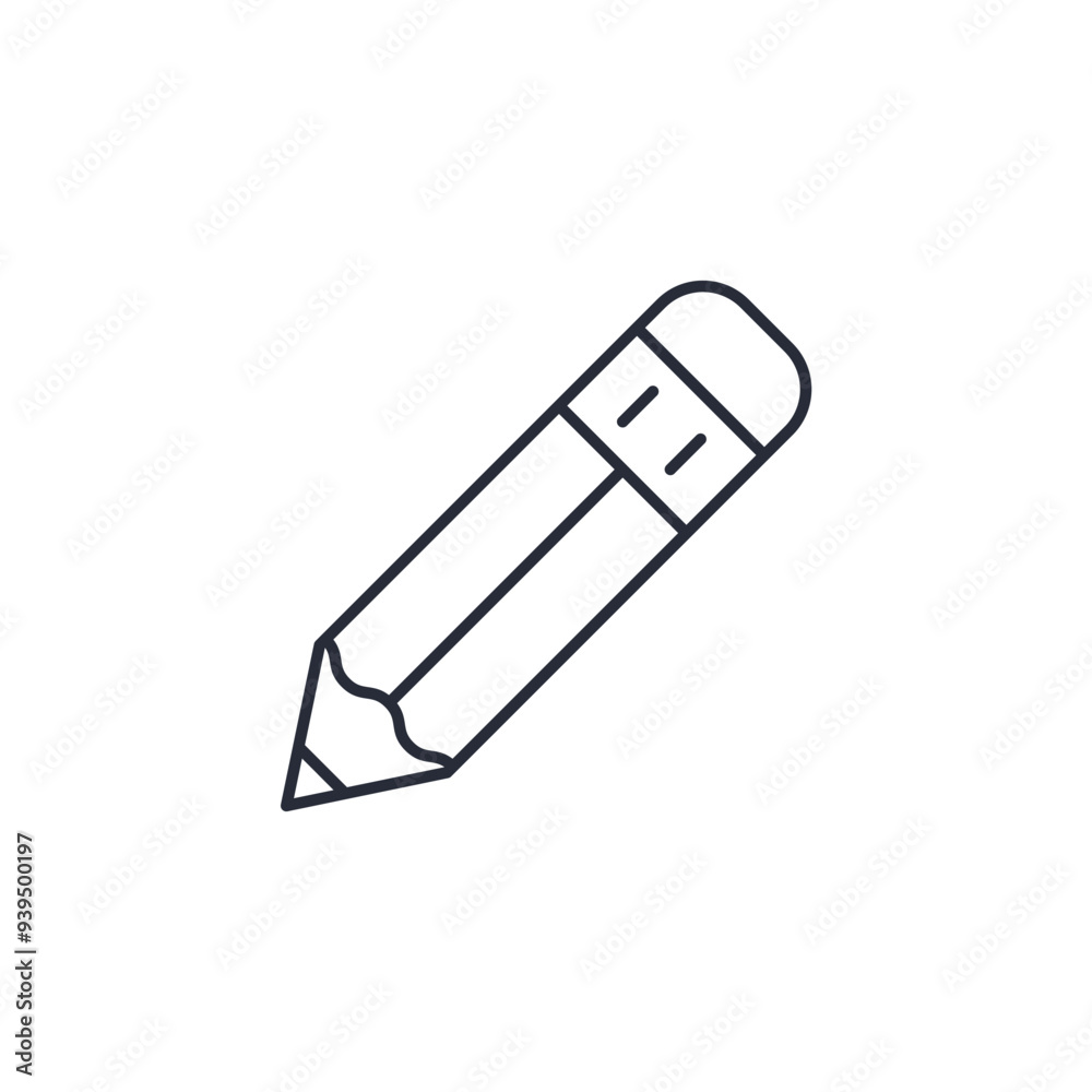 Pencil icon vector illustration. Pencil symbol isolated on white background Pencil icon vector illustration. Pencil symbol isolated on white background