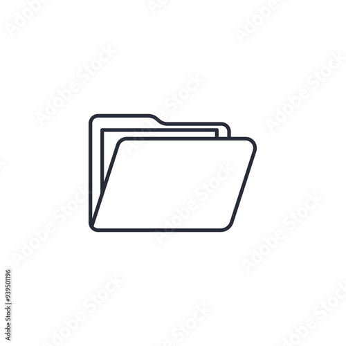 folder icon vector illustration. folder symbol isolated on white background