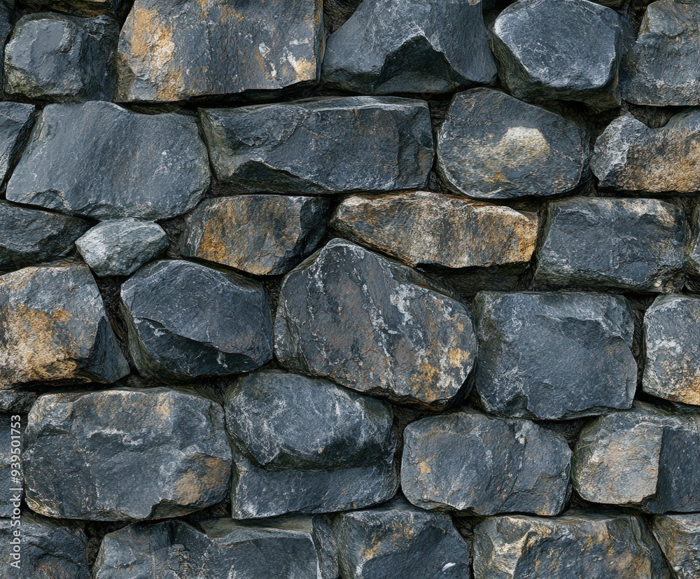 Natural slate stone wall texture in cool tones and rustic colors Natural slate stone wall texture in cool tones and rustic colors