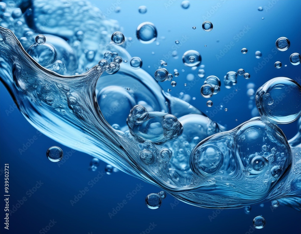 a Dynamic close-up of flowing water with bubbles of various sizes, reflecting blue tones, evoking a vibrant underwater scene. a Dynamic close-up of flowing water with bubbles of various sizes, reflecting blue tones, evoking a vibrant underwater scene.