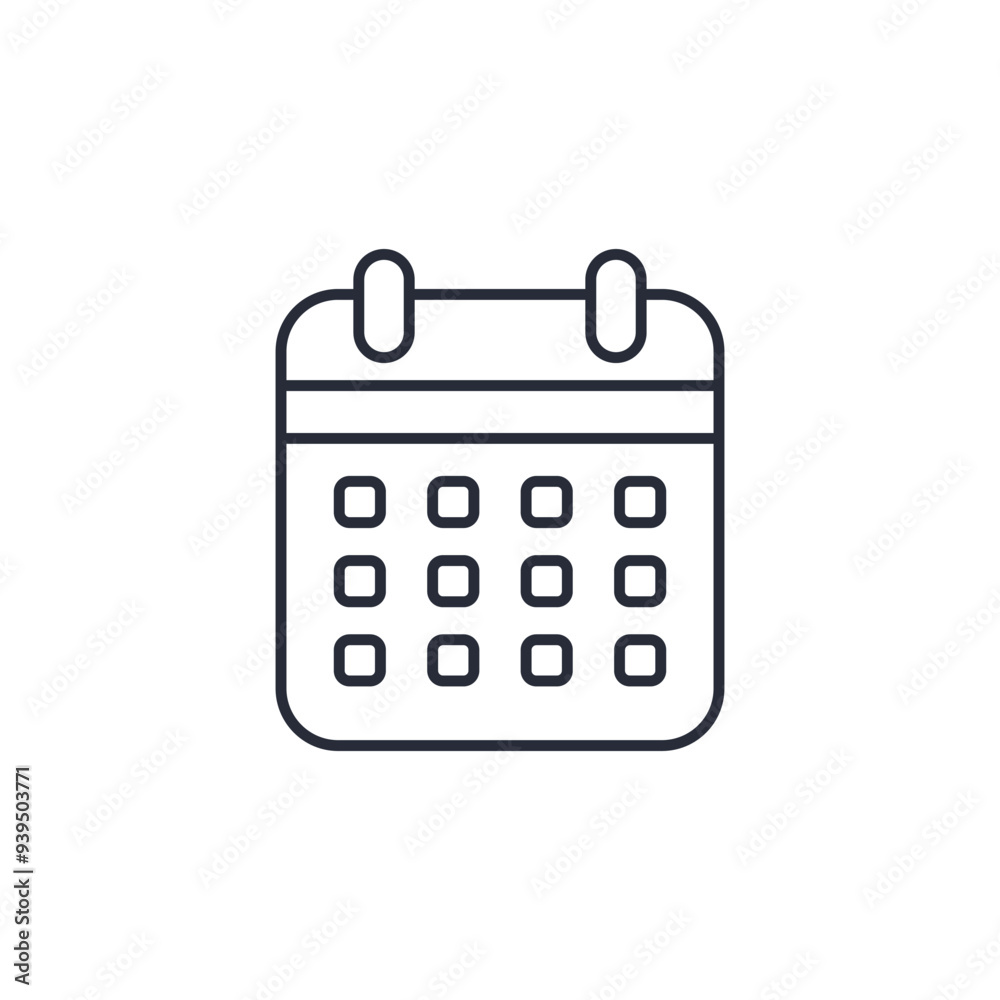 Calendar icon vector illustration. Calendar symbol isolated on white background Calendar icon vector illustration. Calendar symbol isolated on white background