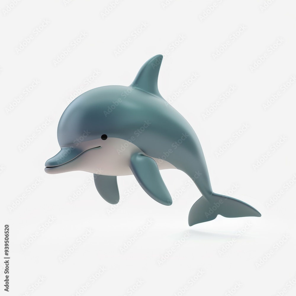 Dolphin in 3D style on a white background
Dolphin in 3D style on a white background