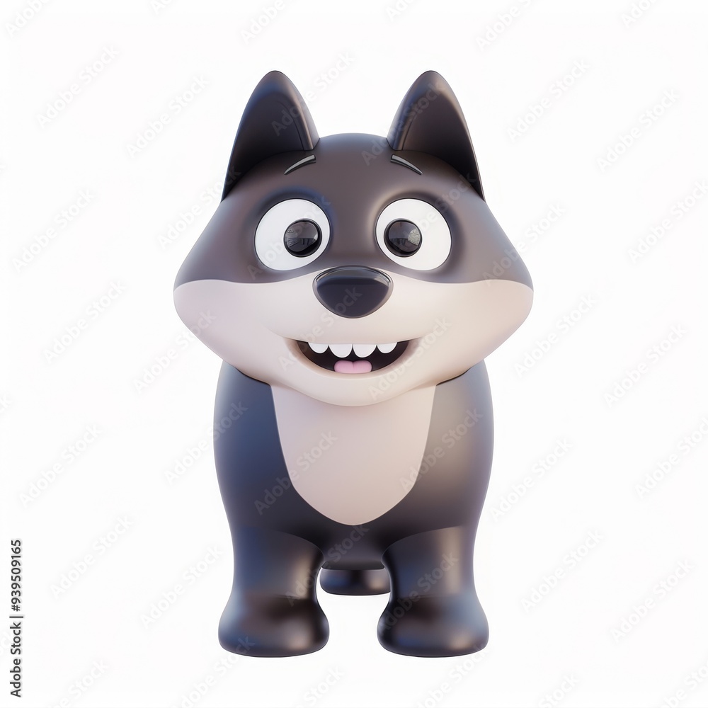 wolf in 3D style on a white background
wolf in 3D style on a white background