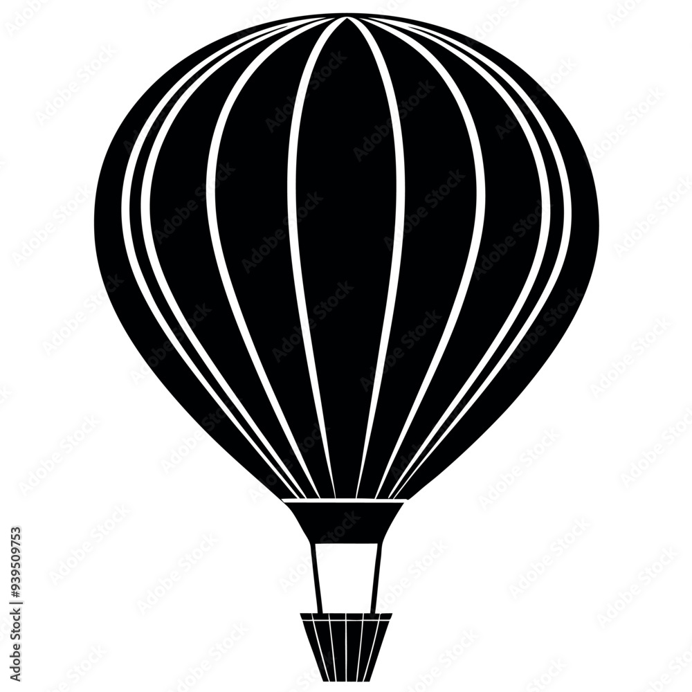 Fototapeta premiumBalloon Parachute vector art illustration. 