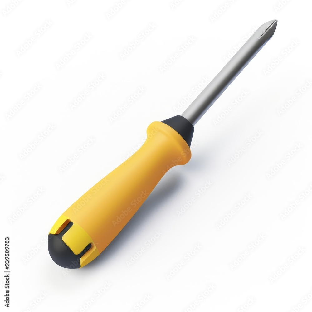 screwdriver in 3D style on a white background screwdriver in 3D style on a white background
