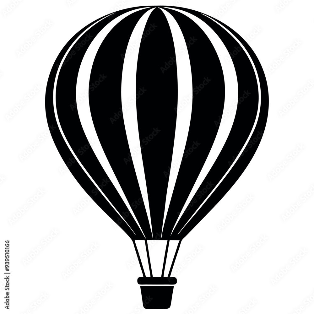 Obraz premiumBalloon Parachute vector art illustration.