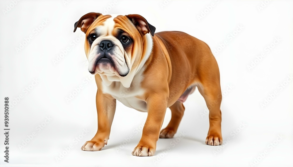 A bulldog isolated on a white background A bulldog isolated on a white background