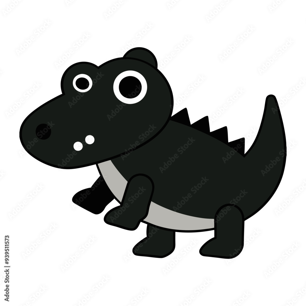 Fototapeta premium Cute character design of the crocodile