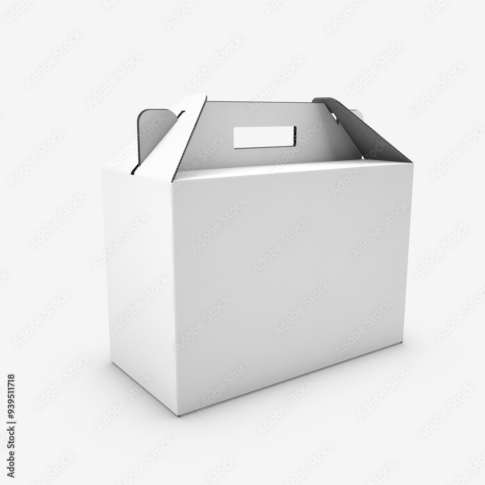 Blank white Take away box mock up isolated on white background, Blank white Take away box mock up isolated on white background,