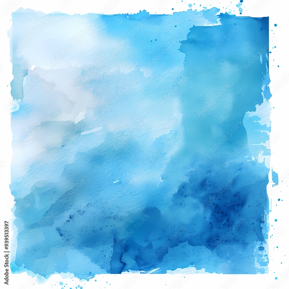A beautiful blue watercolor background with a gradient effect and artistic splash design. A beautiful blue watercolor background with a gradient effect and artistic splash design.