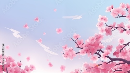 Wallpaper Mural Stunning Pink Cherry Blossoms: Elegant Floral Display with Delicate Petals and Springtime Beauty Torontodigital.ca