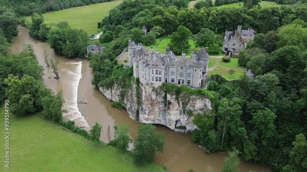 drone video Walzin castle belgium europe drone video Walzin castle belgium europe