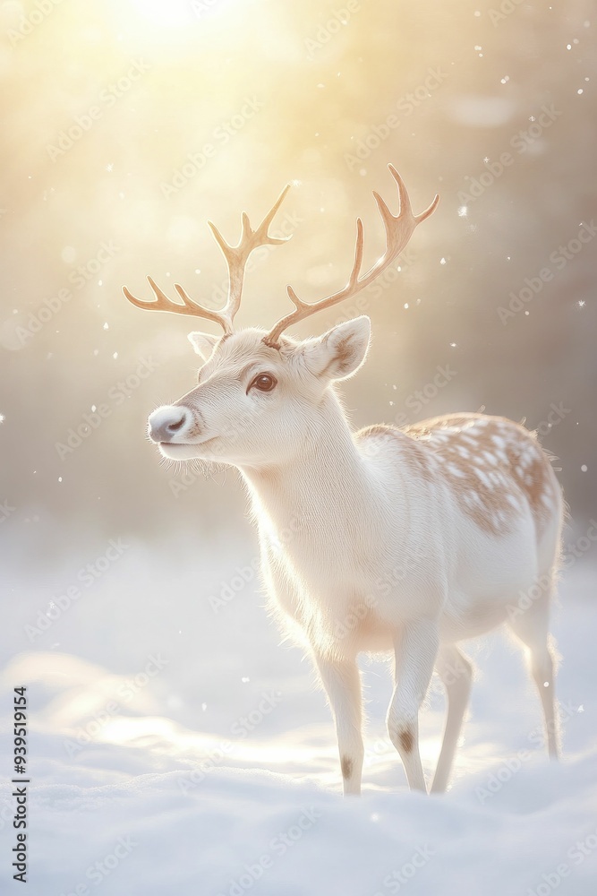 Delightful reindeer frolics occur in a snowy meadow, brimming with joy and whimsical mischief among the playful participants. Delightful reindeer frolics occur in a snowy meadow, brimming with joy and whimsical mischief among the playful participants.