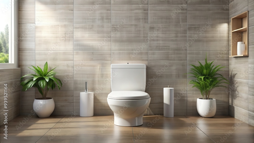 White toilet bowl in a modern domestic bathroom, bathroom, domestic, indoor, interior, toilet, bowl, hygiene, clean, ceramic White toilet bowl in a modern domestic bathroom, bathroom, domestic, indoor, interior, toilet, bowl, hygiene, clean, ceramic