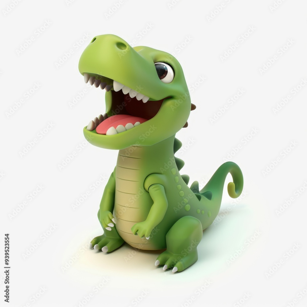 Obraz premium Dinosaur in 3D style on a white background 