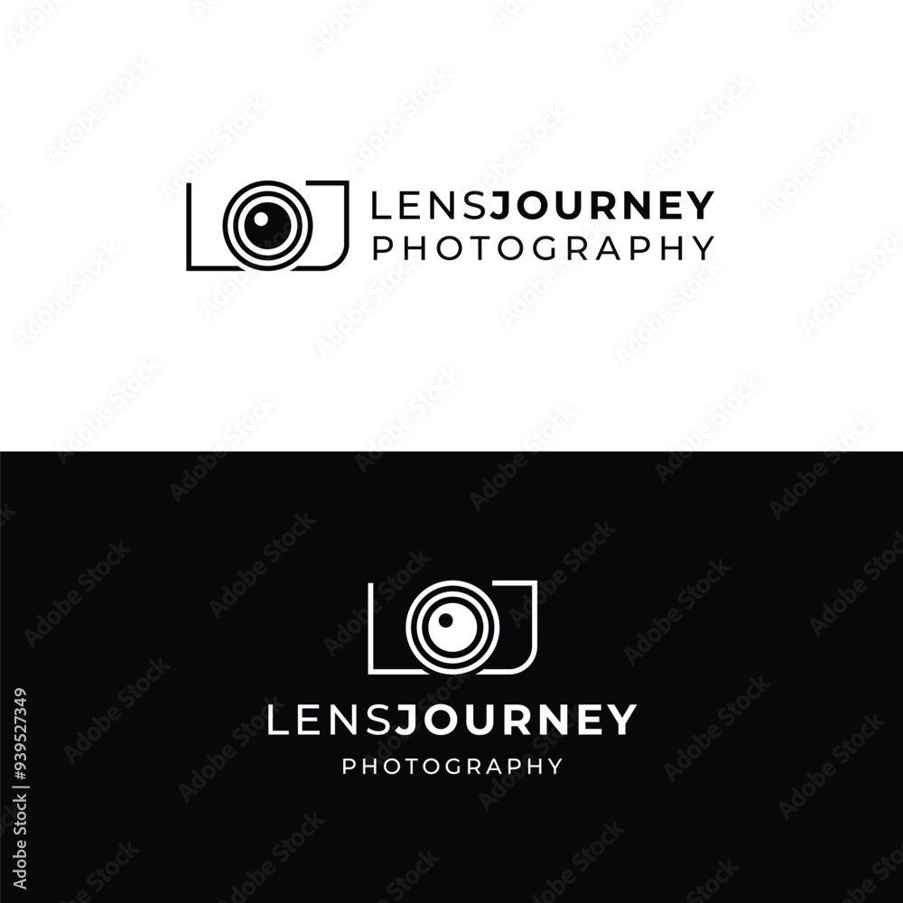 lens Journey Photography minimal logo design