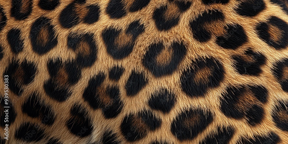 Close-up of leopard fur with spots. Close-up of leopard fur with spots.